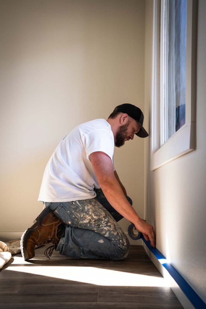 A painter working