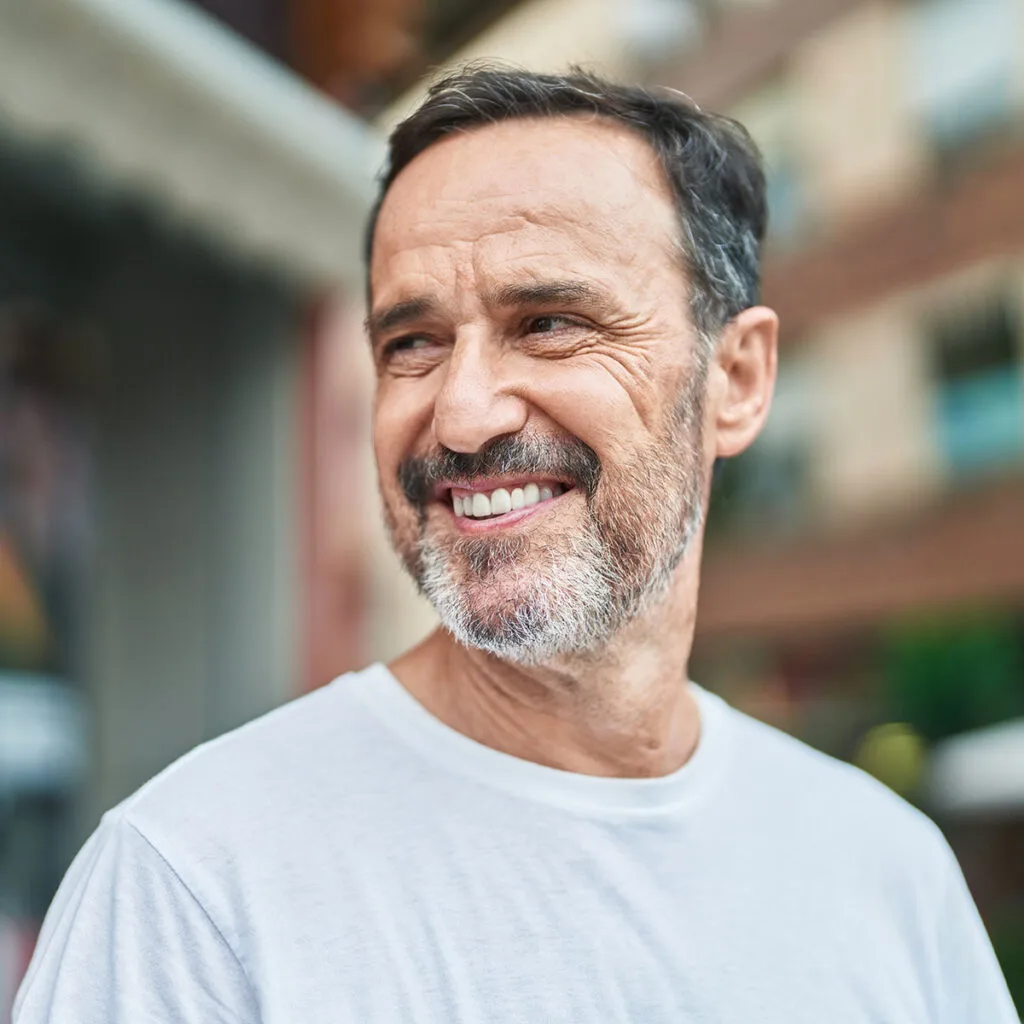 A man smiling
